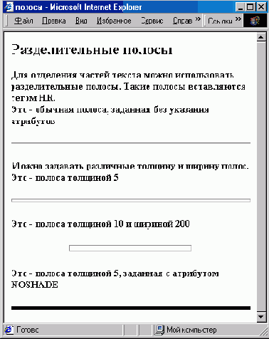 Разделительные полосы